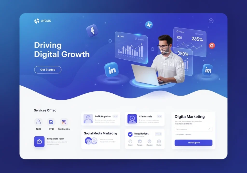 landing page design infinite optimize